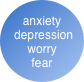 anxiety
 depression
worry 
fear